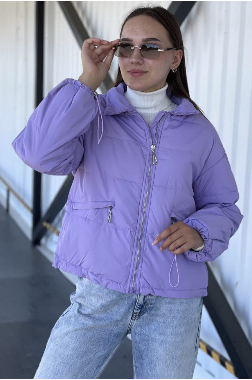 Куртка женская демисезонная сиреневого цвета 6339 189211 Куртка женская демисезонная сиреневого цвета 6339 189211
