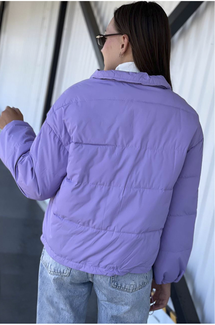 Куртка женская демисезонная сиреневого цвета 6339 189211 Куртка женская демисезонная сиреневого цвета 6339 189211