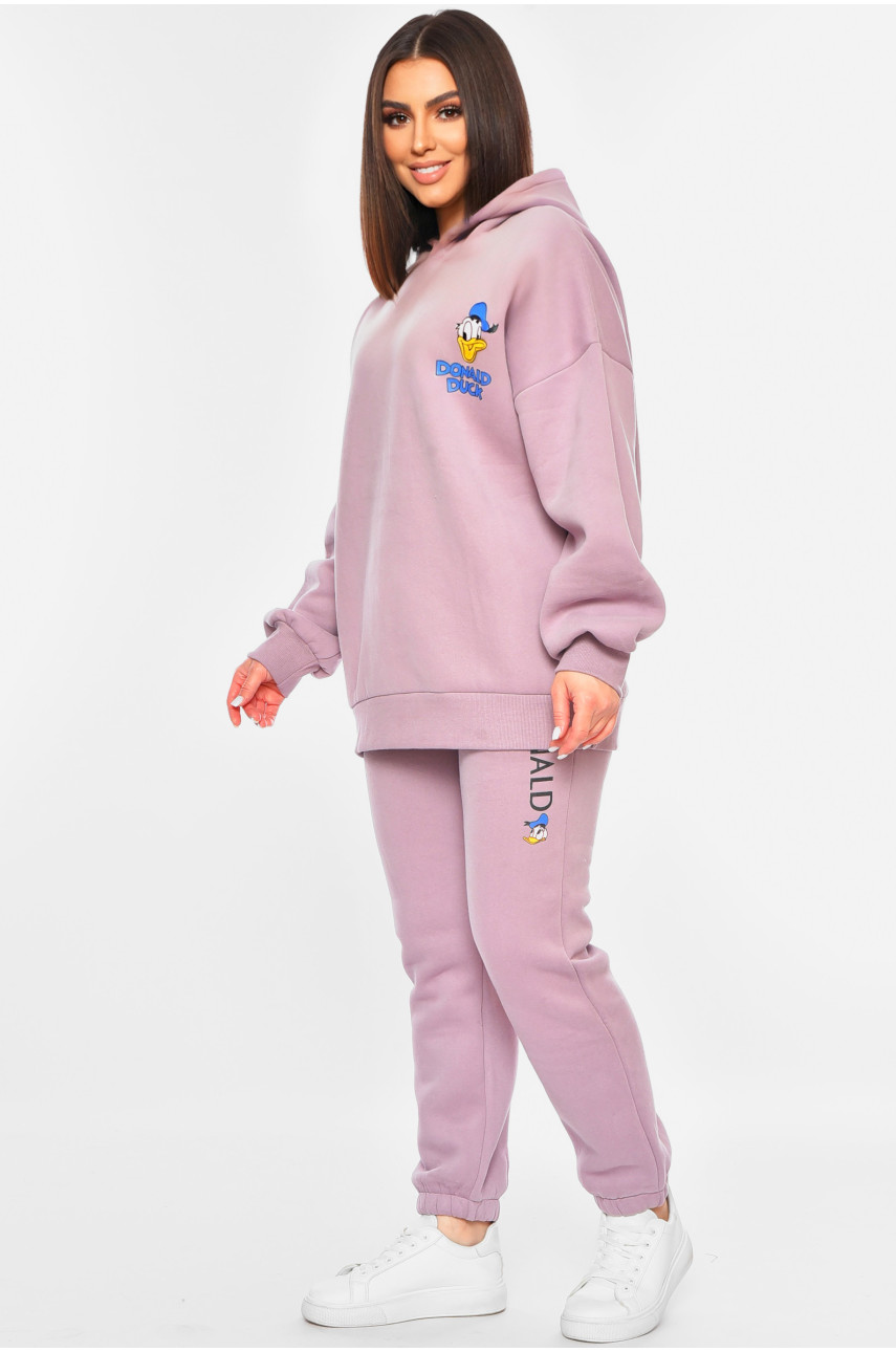 Спортивний костюм жіночий на флісі пудрового кольору 231 189221