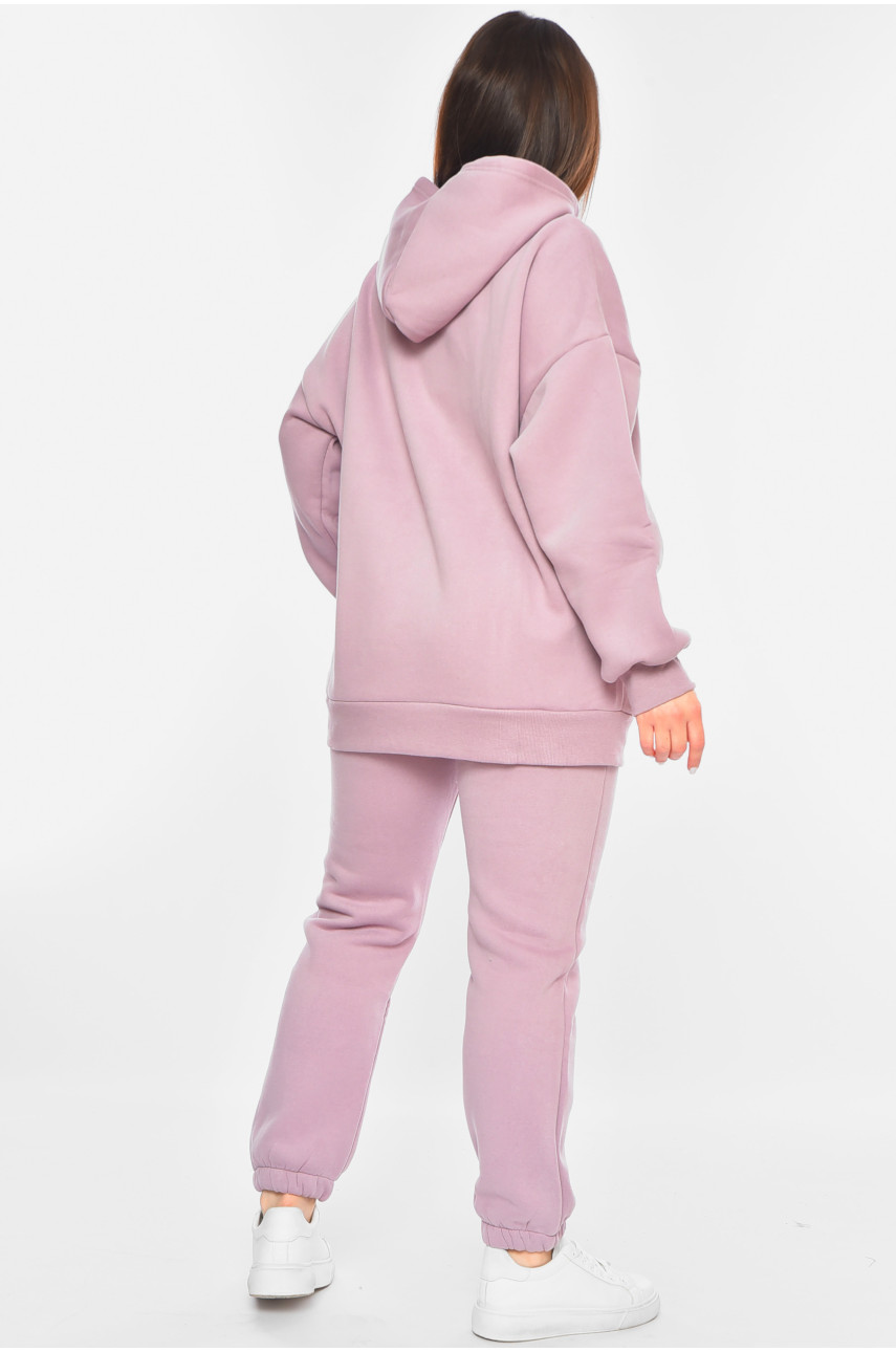 Спортивний костюм жіночий на флісі пудрового кольору 231 189221