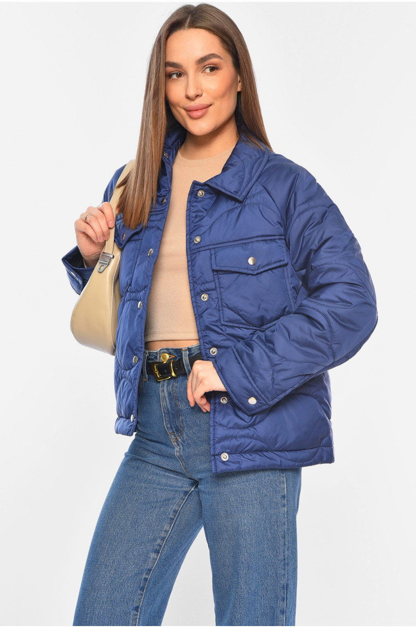 Куртка жіноча демісезонна синього кольору 1107 189232