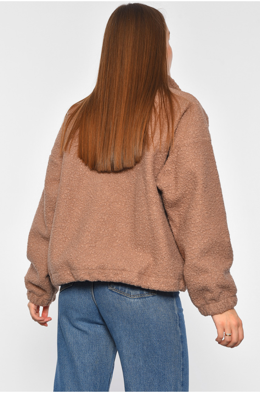 Кофта жіноча на блискавці кольору мокко 819 189250