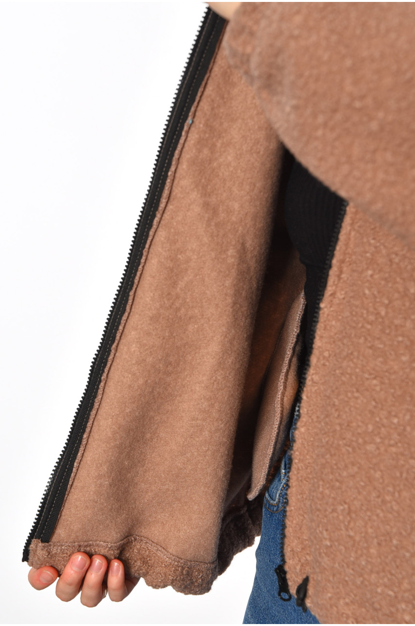 Кофта жіноча на блискавці кольору мокко 819 189250