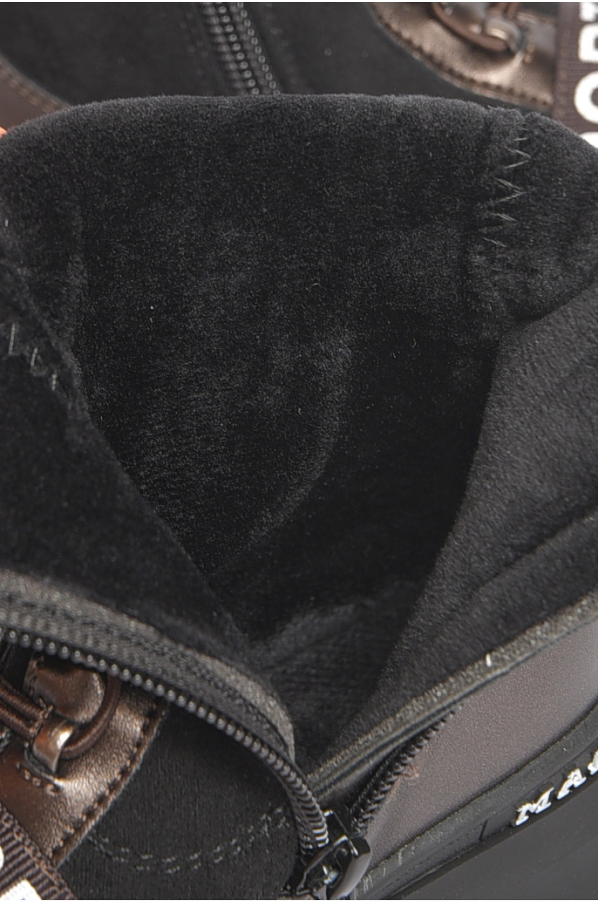 Ботинки детские демисезонные черного цвета В7108-2 189268 Ботинки детские демисезонные черного цвета В7108-2 189268