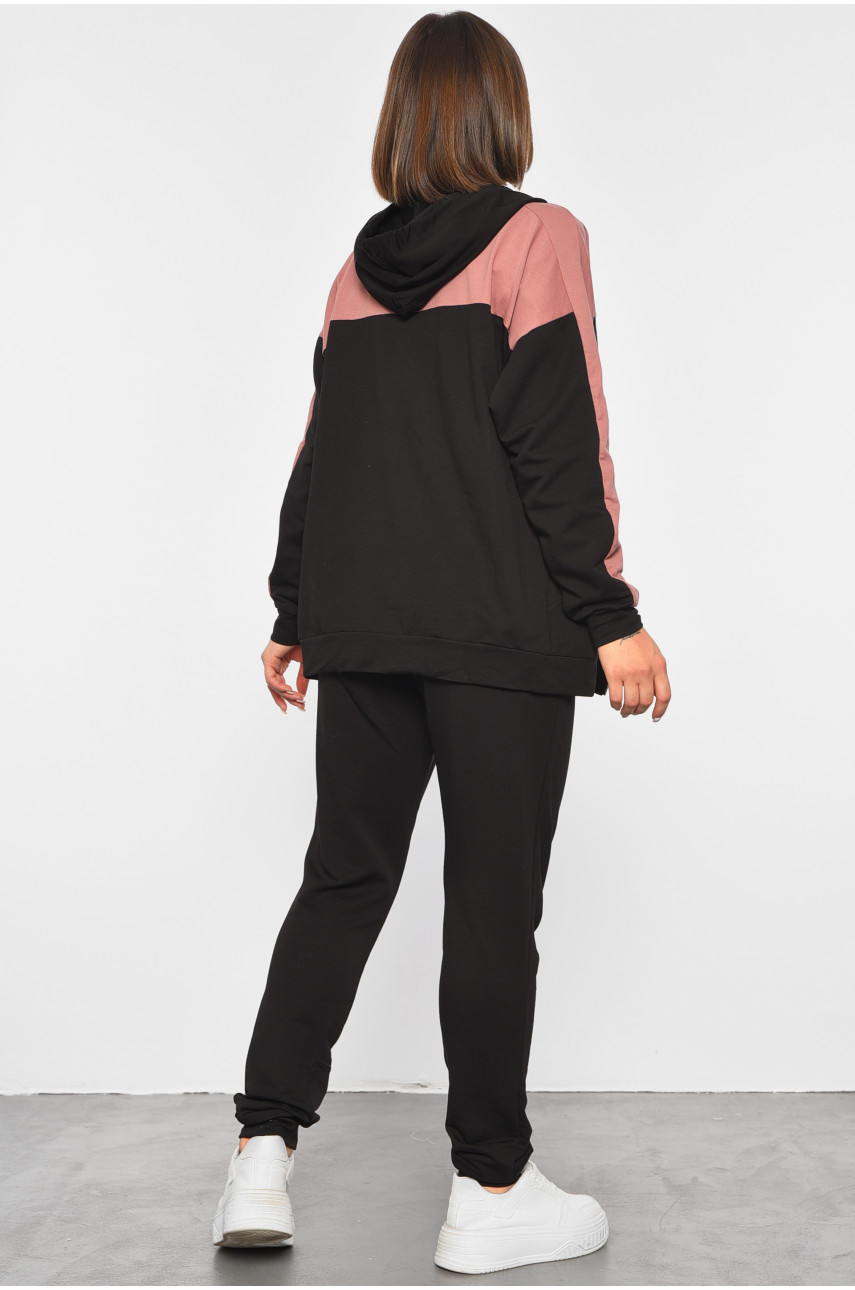 Спортивный костюм женский черно-розового цвета 303 189275 Спортивный костюм женский черно-розового цвета 303 189275