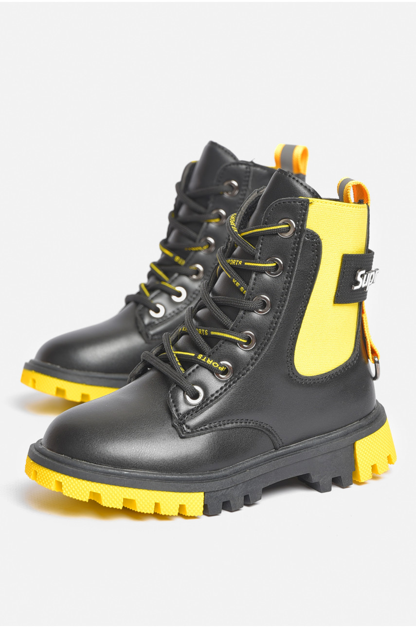 Ботинки детские демисезонные черного цвета 220-2 189281