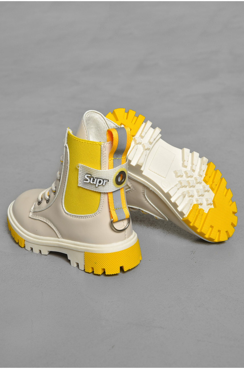 Ботинки детские демисезонные молочного цвета 220-7 189284 Ботинки детские демисезонные молочного цвета 220-7 189284