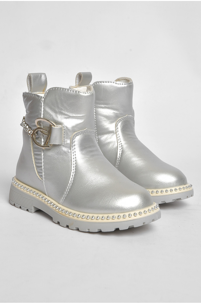 Ботинки детские демисезон серого цвета на флисе C-L2-8 189294