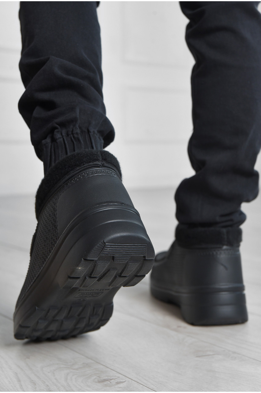 Калоші чоловічі на хутрі чорного кольору М16 189295 Калоші чоловічі на хутрі чорного кольору М16 189295