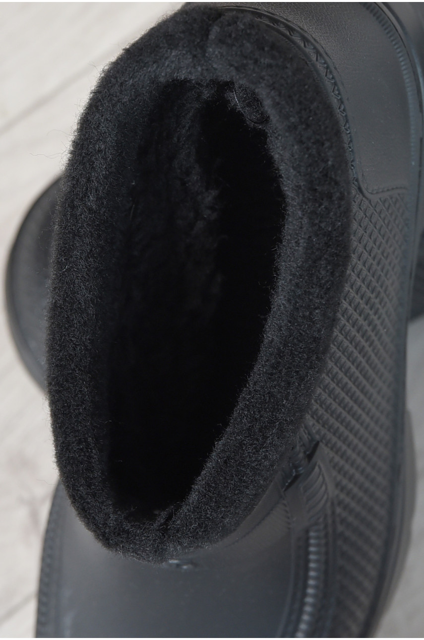 Калоші чоловічі на хутрі чорного кольору М16 189295 Калоші чоловічі на хутрі чорного кольору М16 189295