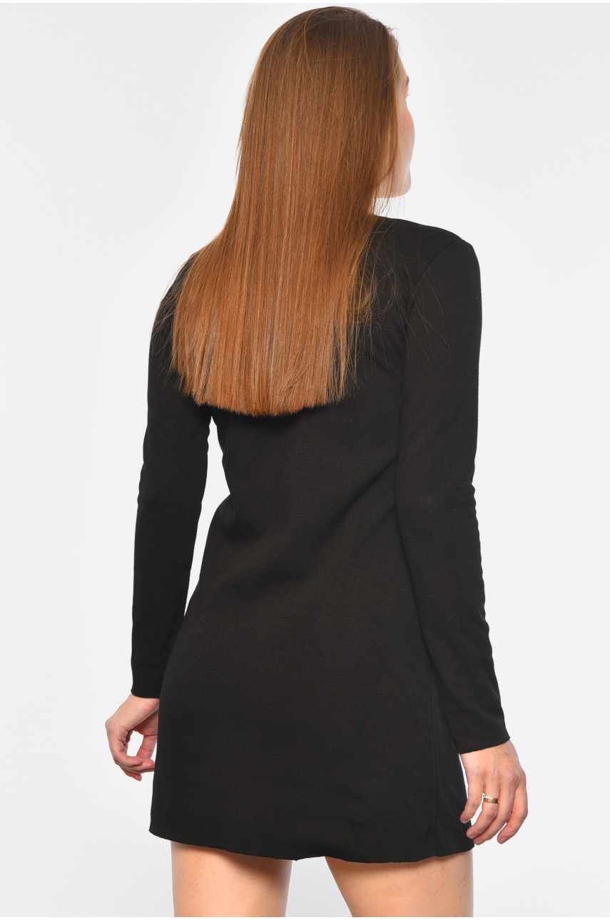 Сукня жіноча на хутрі чорного кольору з написом 189305