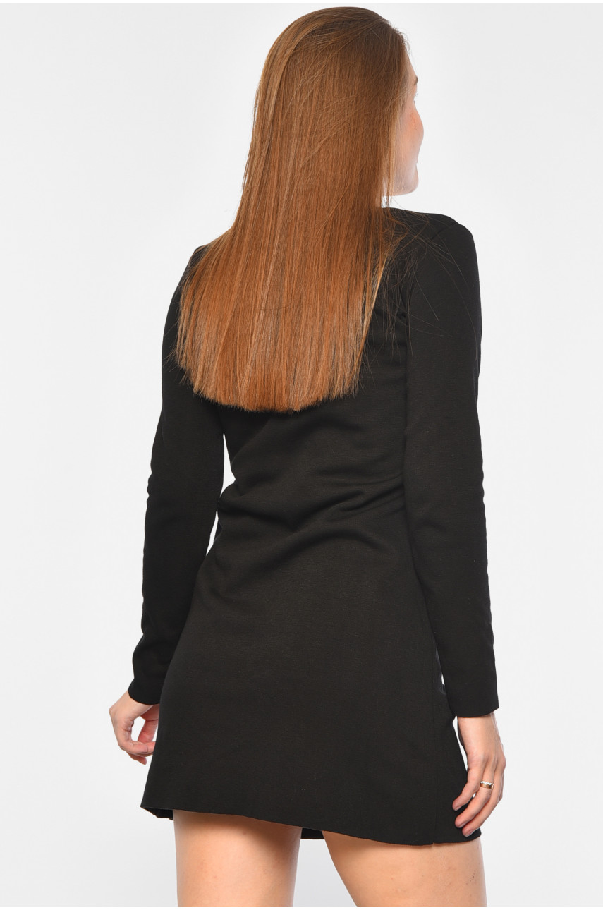 Сукня жіноча на хутрі чорного кольору з написом 189309