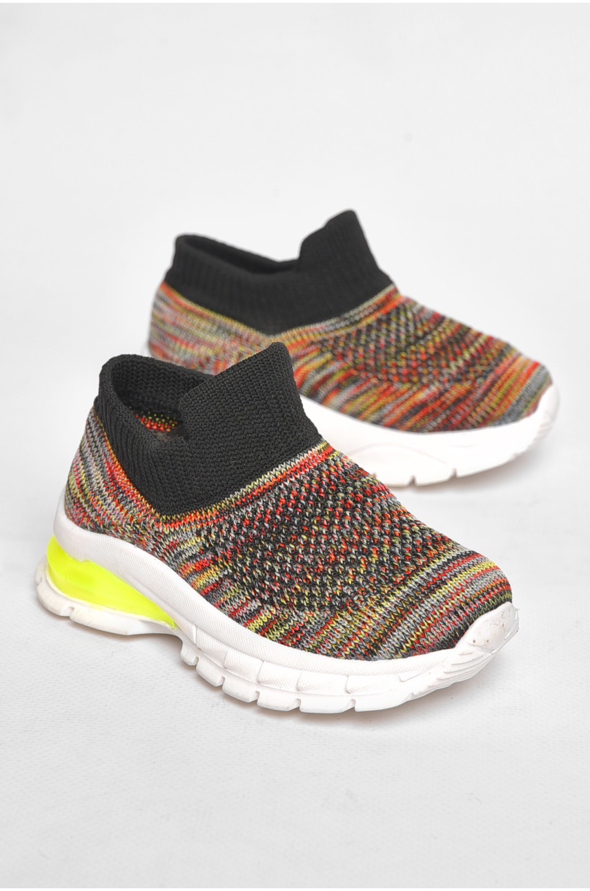 Кроссовки детские текстильные черного цвета 1228 189312