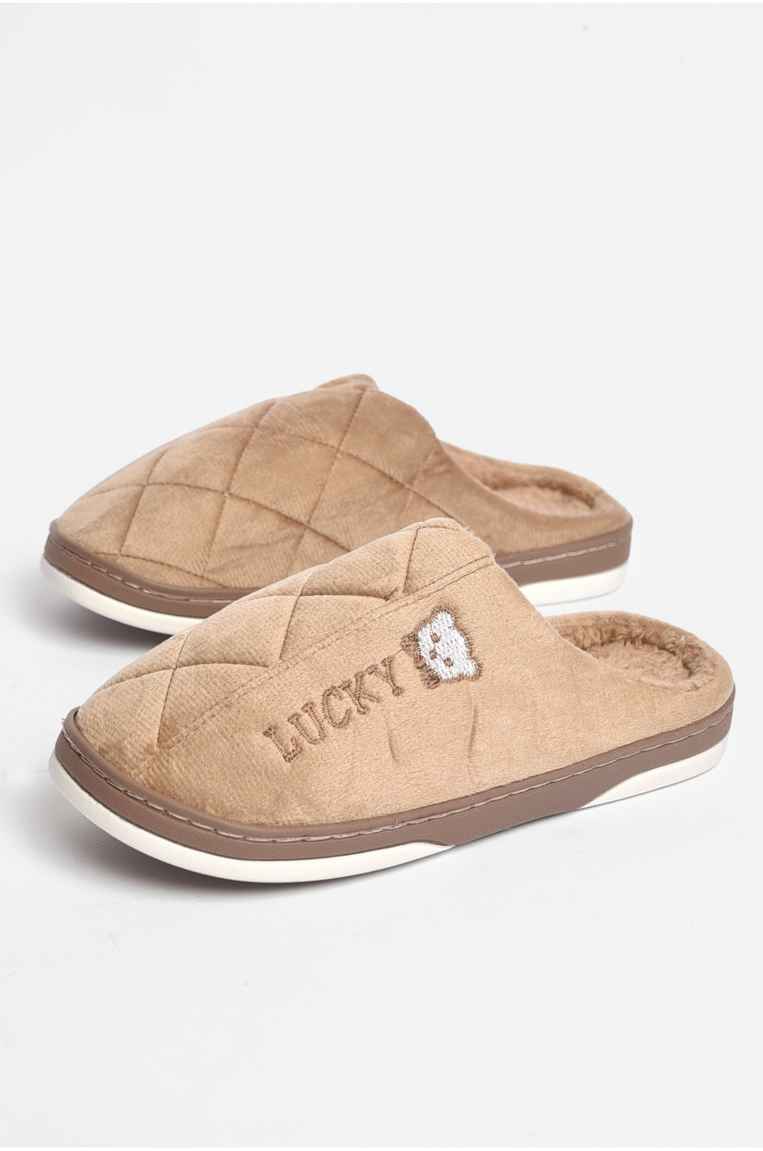 Тапочки комнатные мужские коричневого цвета на меху sp-022 189316 Тапочки комнатные мужские коричневого цвета на меху sp-022 189316