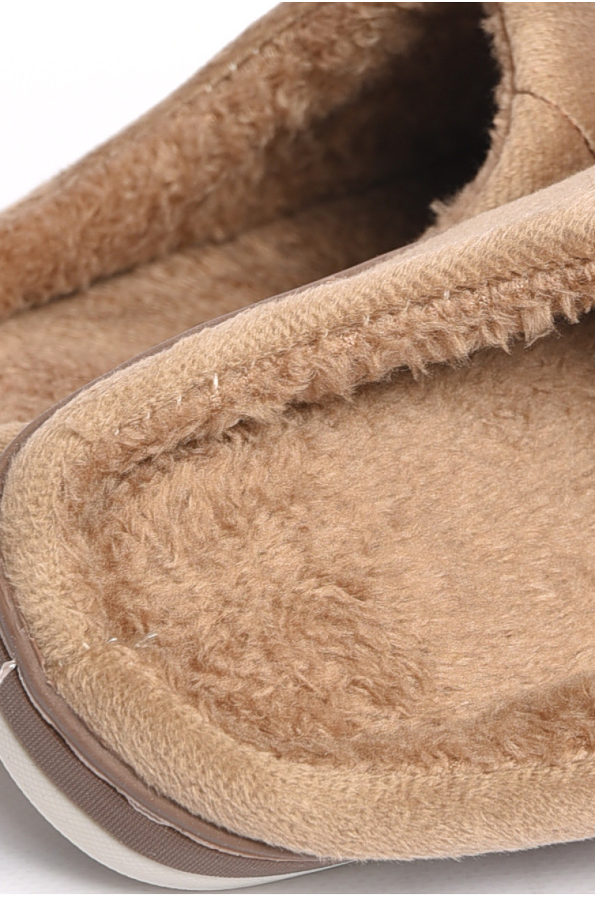 Тапочки комнатные мужские коричневого цвета на меху sp-022 189316 Тапочки комнатные мужские коричневого цвета на меху sp-022 189316