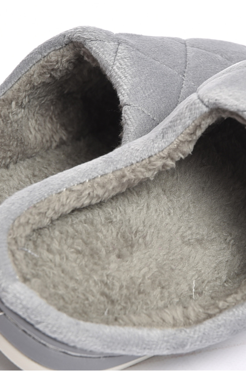 Тапочки комнатные мужские серого цвета на меху sp-022 189318 Тапочки комнатные мужские серого цвета на меху sp-022 189318