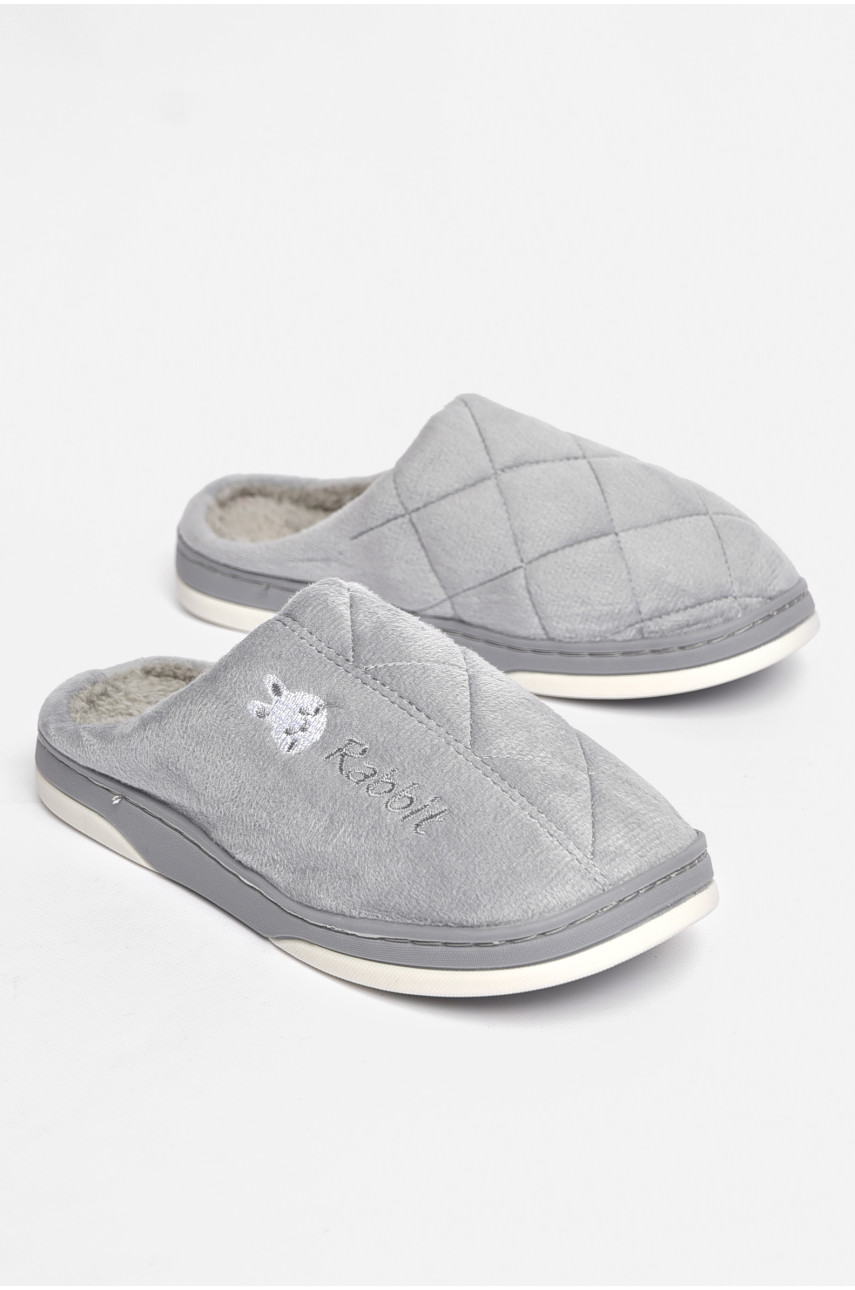 Тапочки комнатные мужские серого цвета на меху sp-023 189319