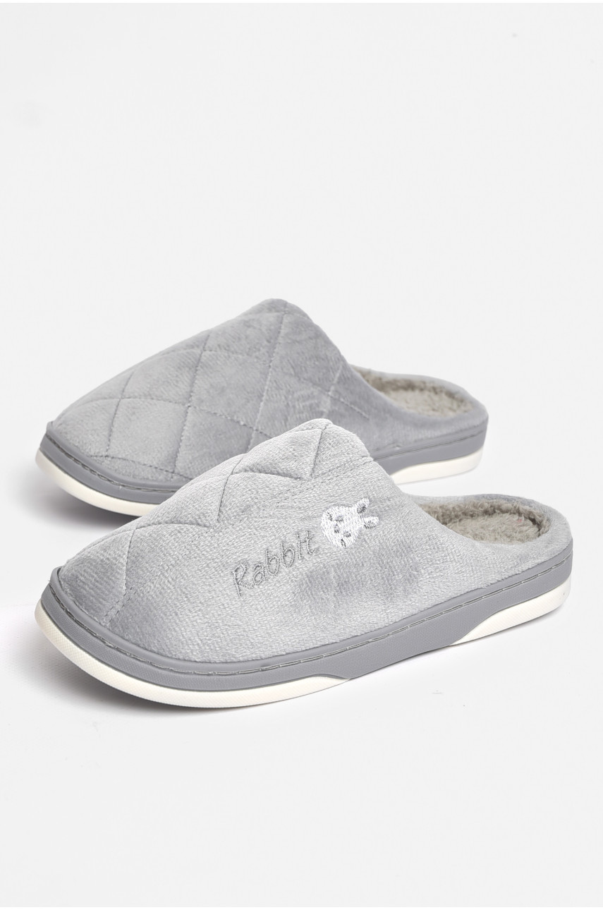 Тапочки комнатные мужские серого цвета на меху sp-023 189319