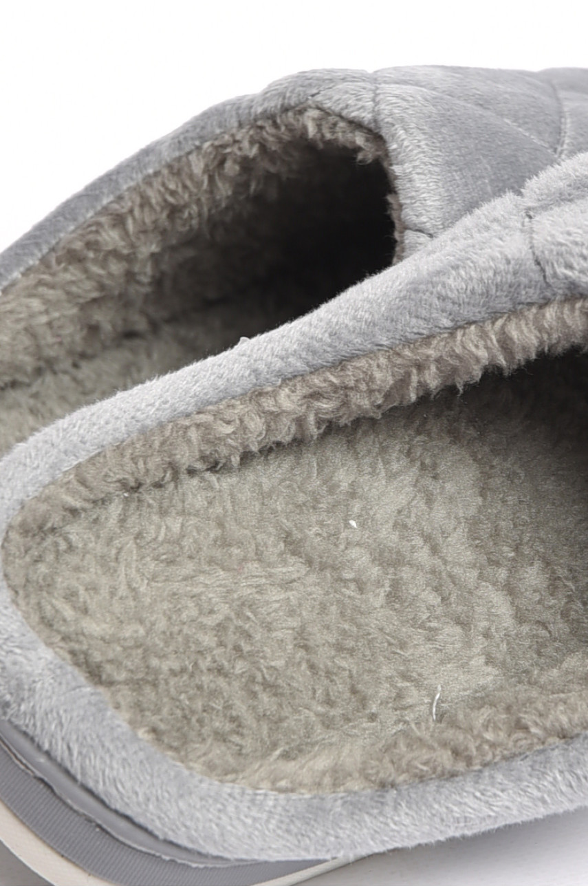 Тапочки комнатные мужские серого цвета на меху sp-023 189319