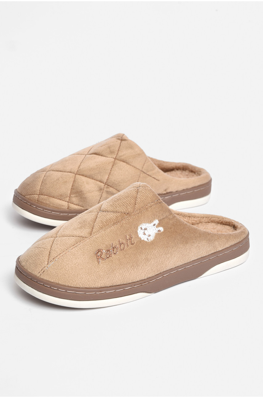 Тапочки комнатные мужские коричневого цвета на меху sp-023 189320