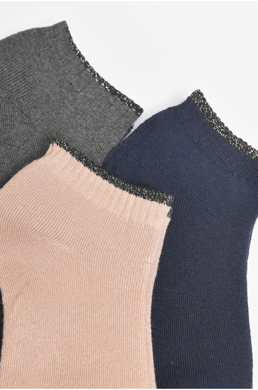 Набор носков женских махровых 3 штуки 605-1 189336