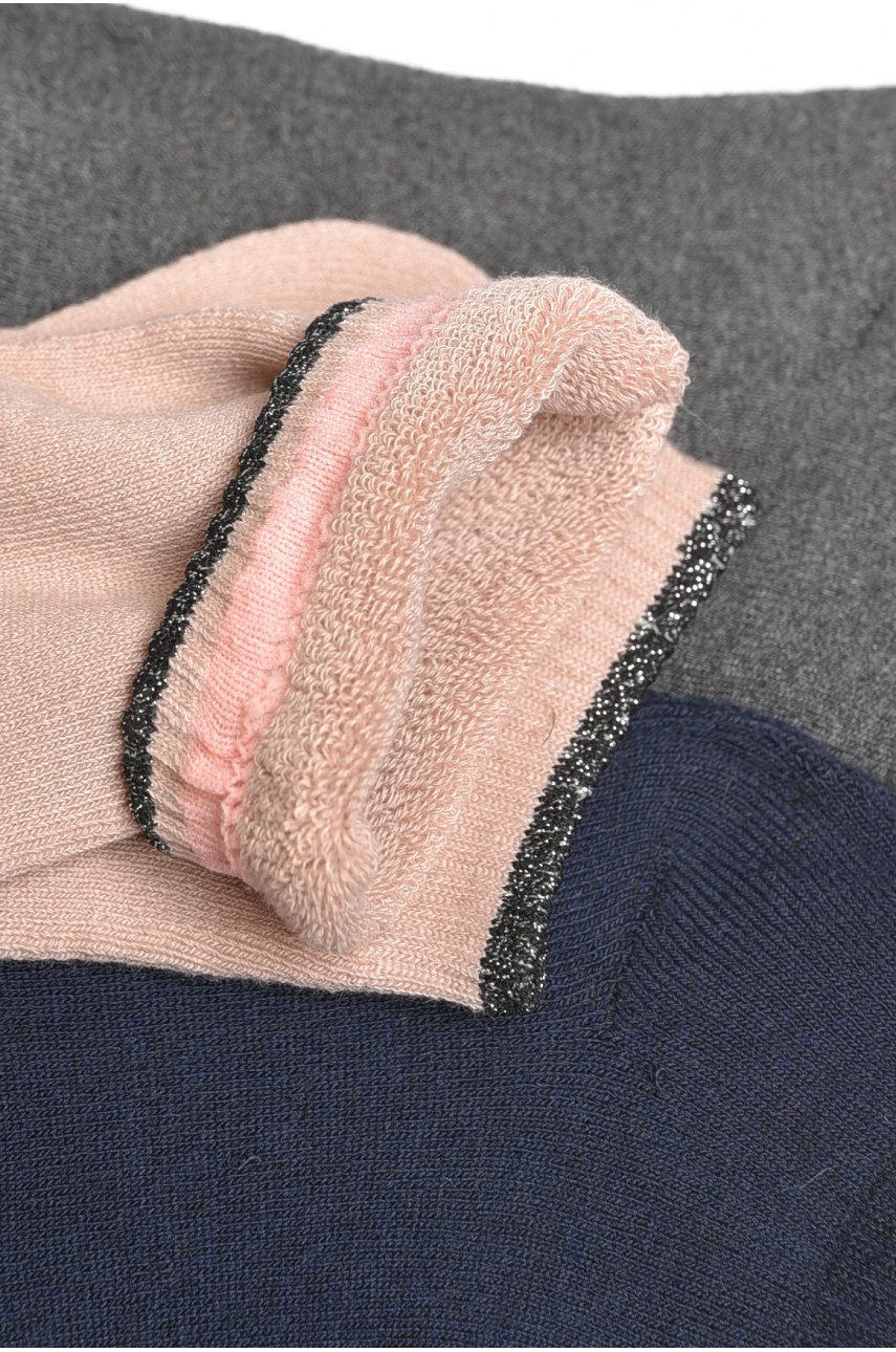 Набір шкарпеток жіночих махрових 3 штуки 605-1 189336