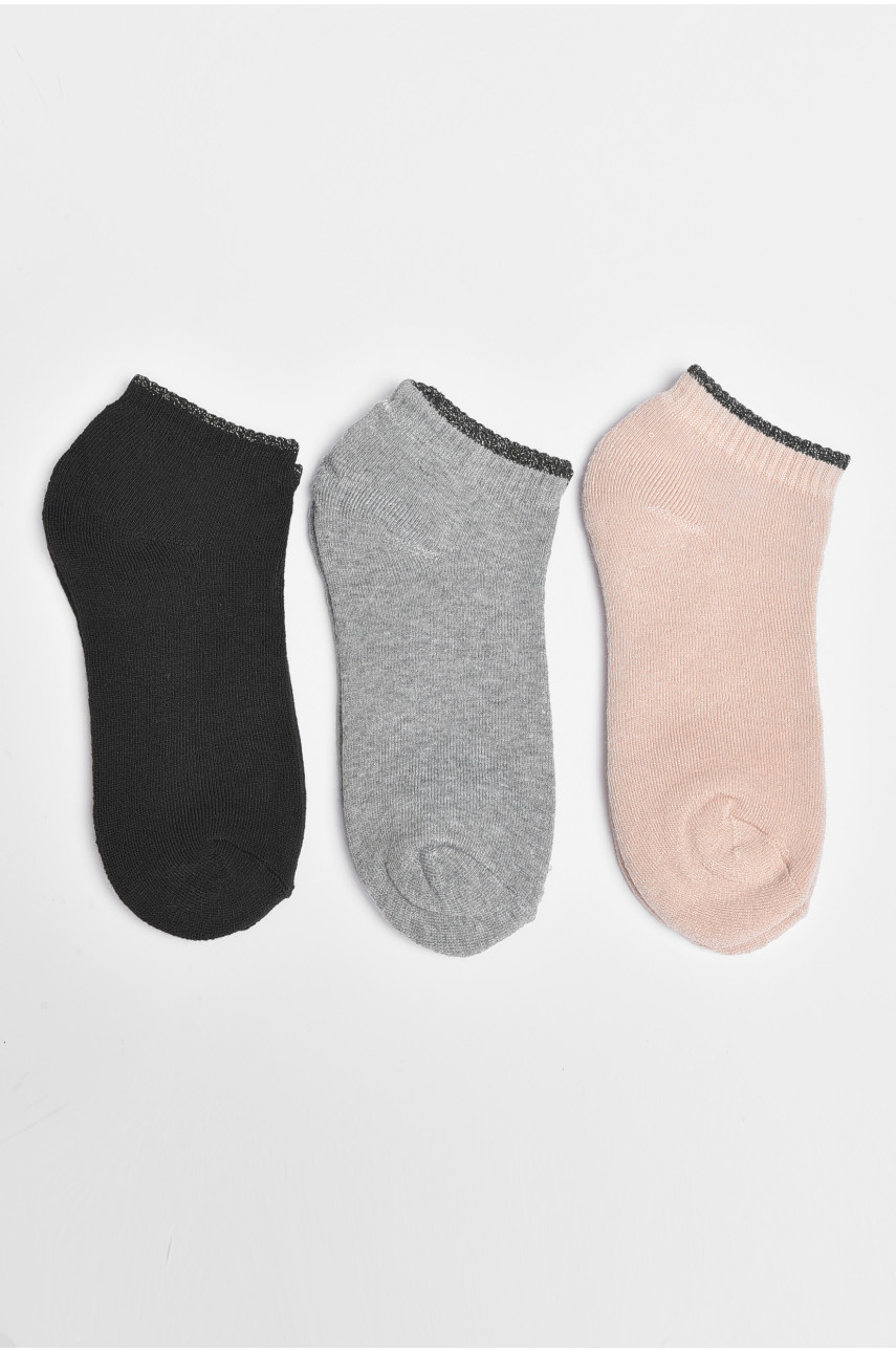 Набор носков женских махровых 3 штуки 605-1 189337