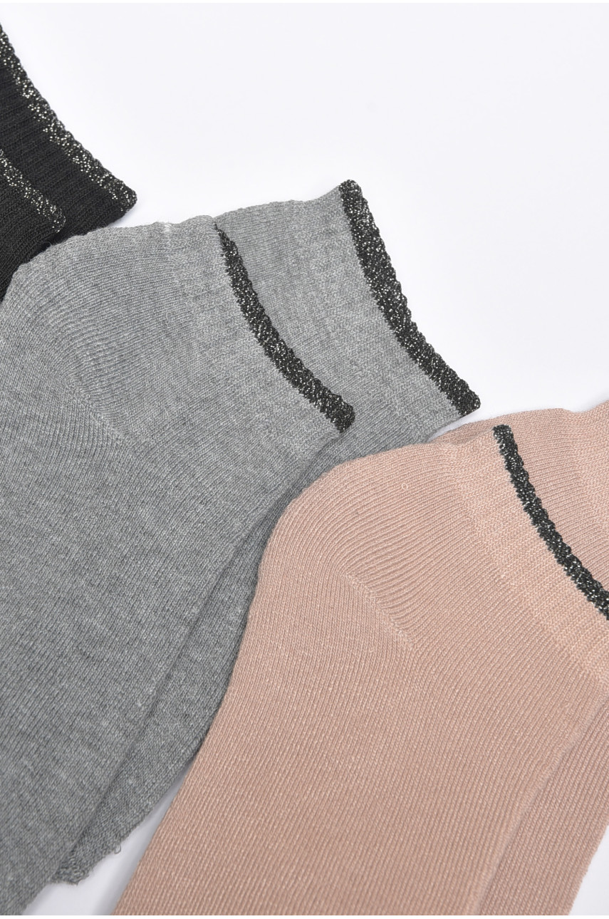 Набор носков женских махровых 3 штуки 605-1 189337