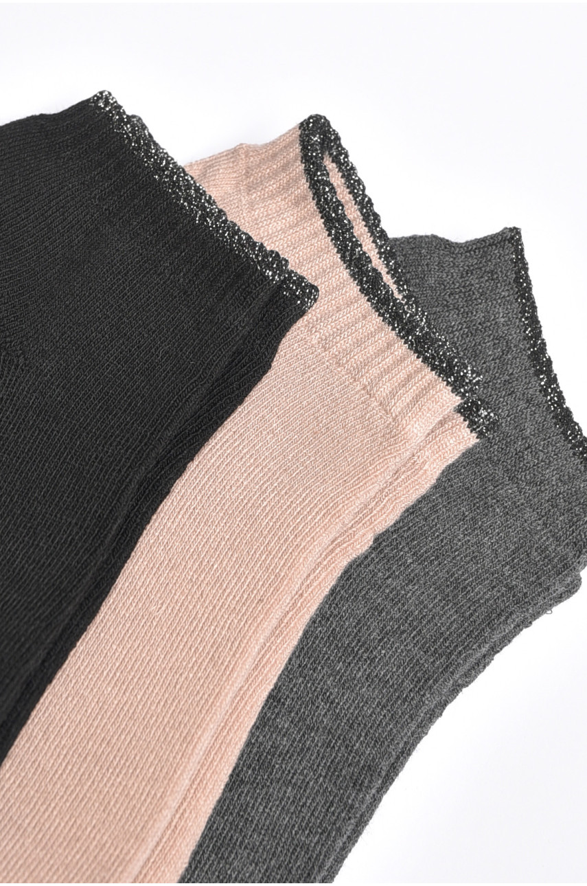 Набір шкарпеток жіночих махрових 3 штуки 605-1 189341