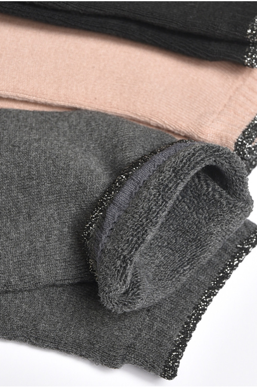 Набір шкарпеток жіночих махрових 3 штуки 605-1 189341