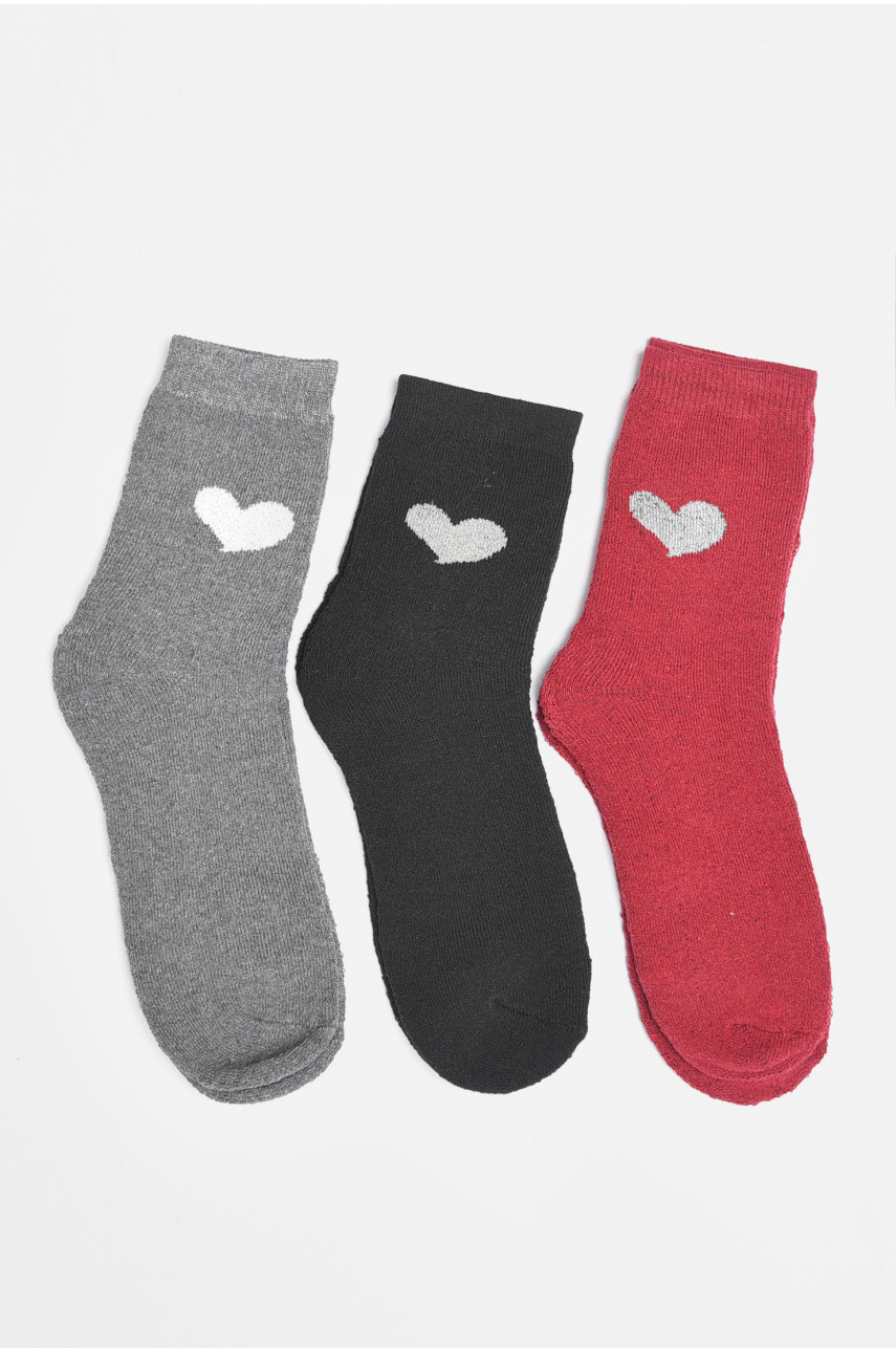 Набор носков женских махровых 3 штуки 708-15 189350