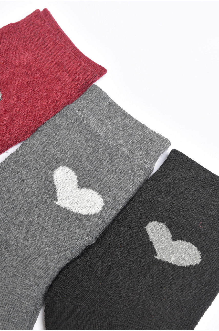 Набор носков женских махровых 3 штуки 708-15 189350