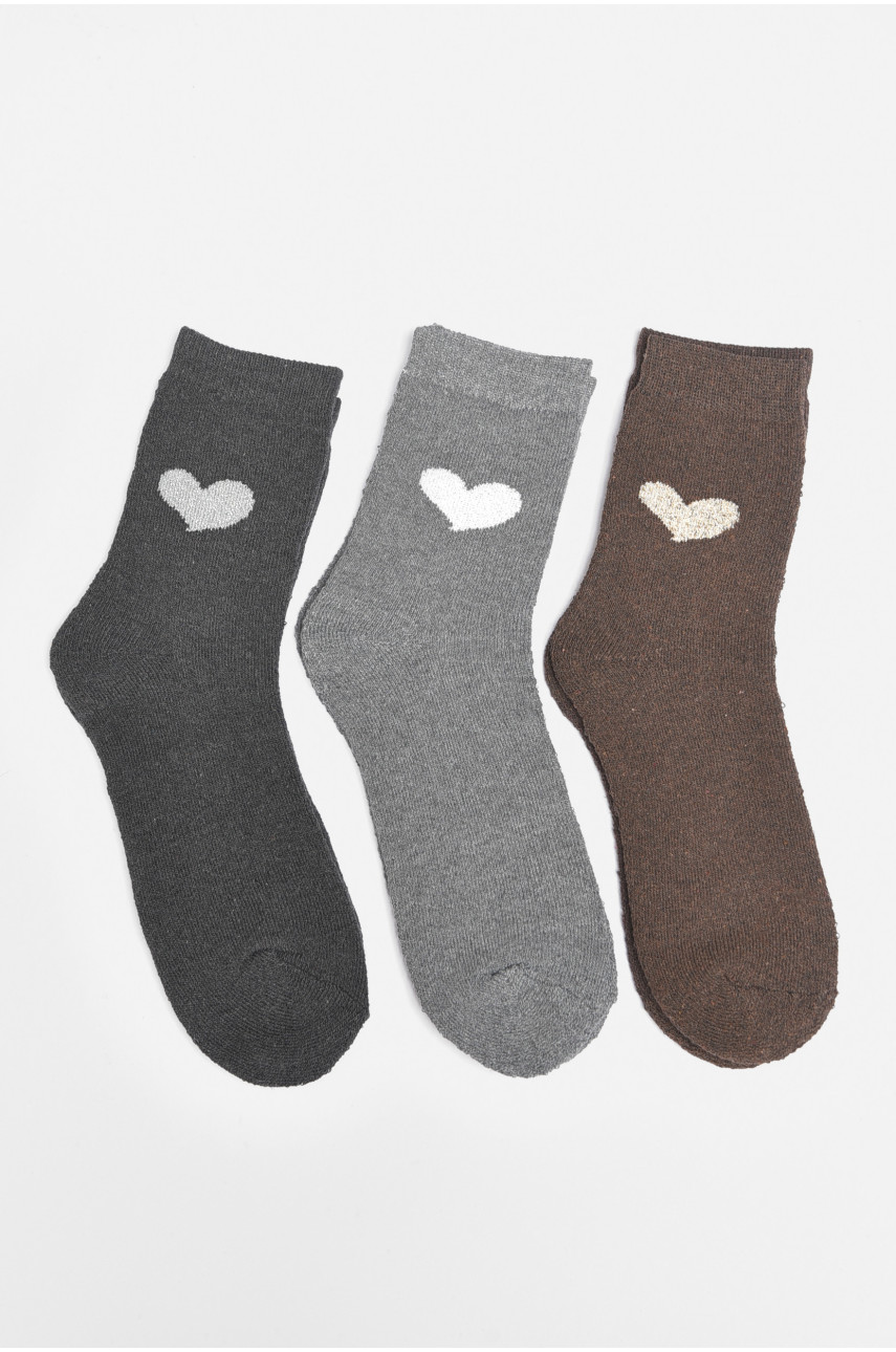 Набор носков женских махровых 3 штуки 708-15 189351 Набор носков женских махровых 3 штуки 708-15 189351