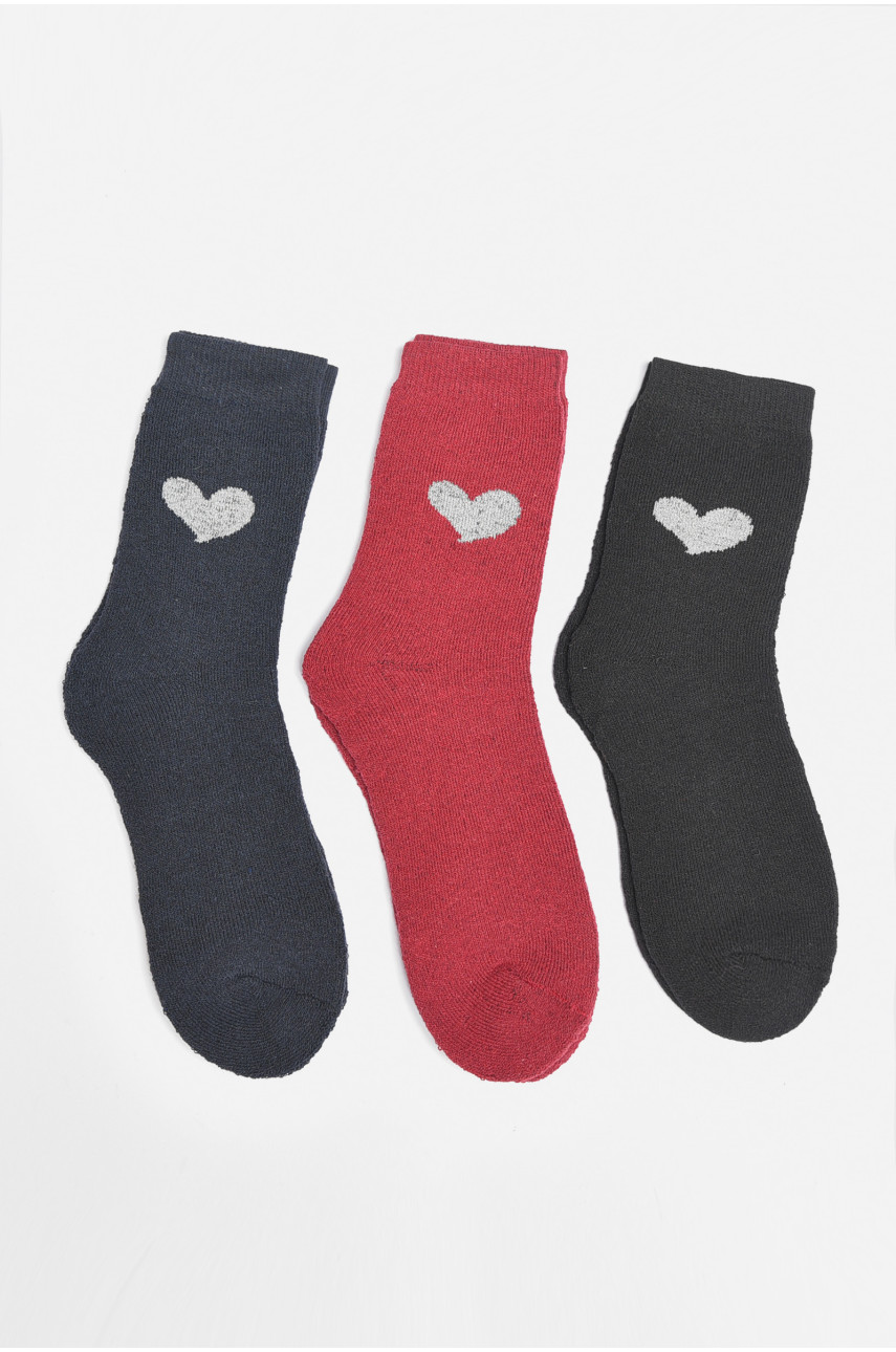 Набор носков женских махровых 3 штуки 708-15 189352