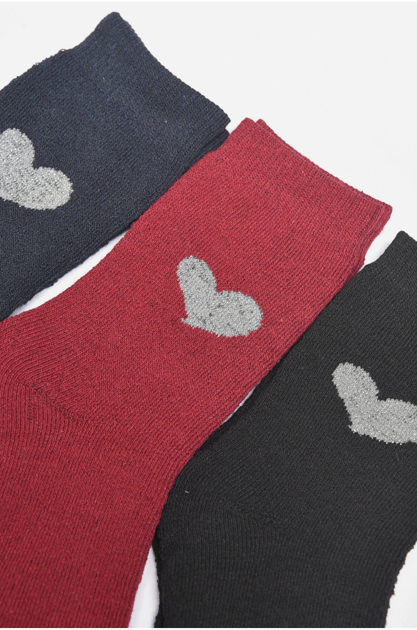 Набор носков женских махровых 3 штуки 708-15 189352