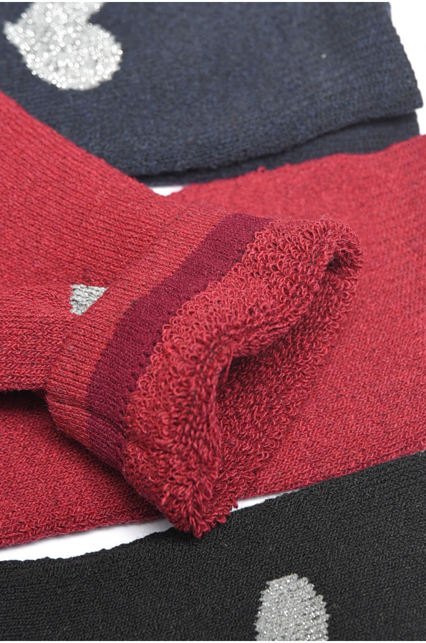 Набор носков женских махровых 3 штуки 708-15 189352