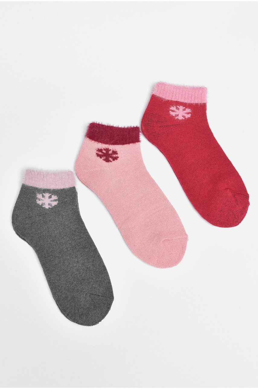 Набор носков женских махровых 3 штуки 605-4 189360