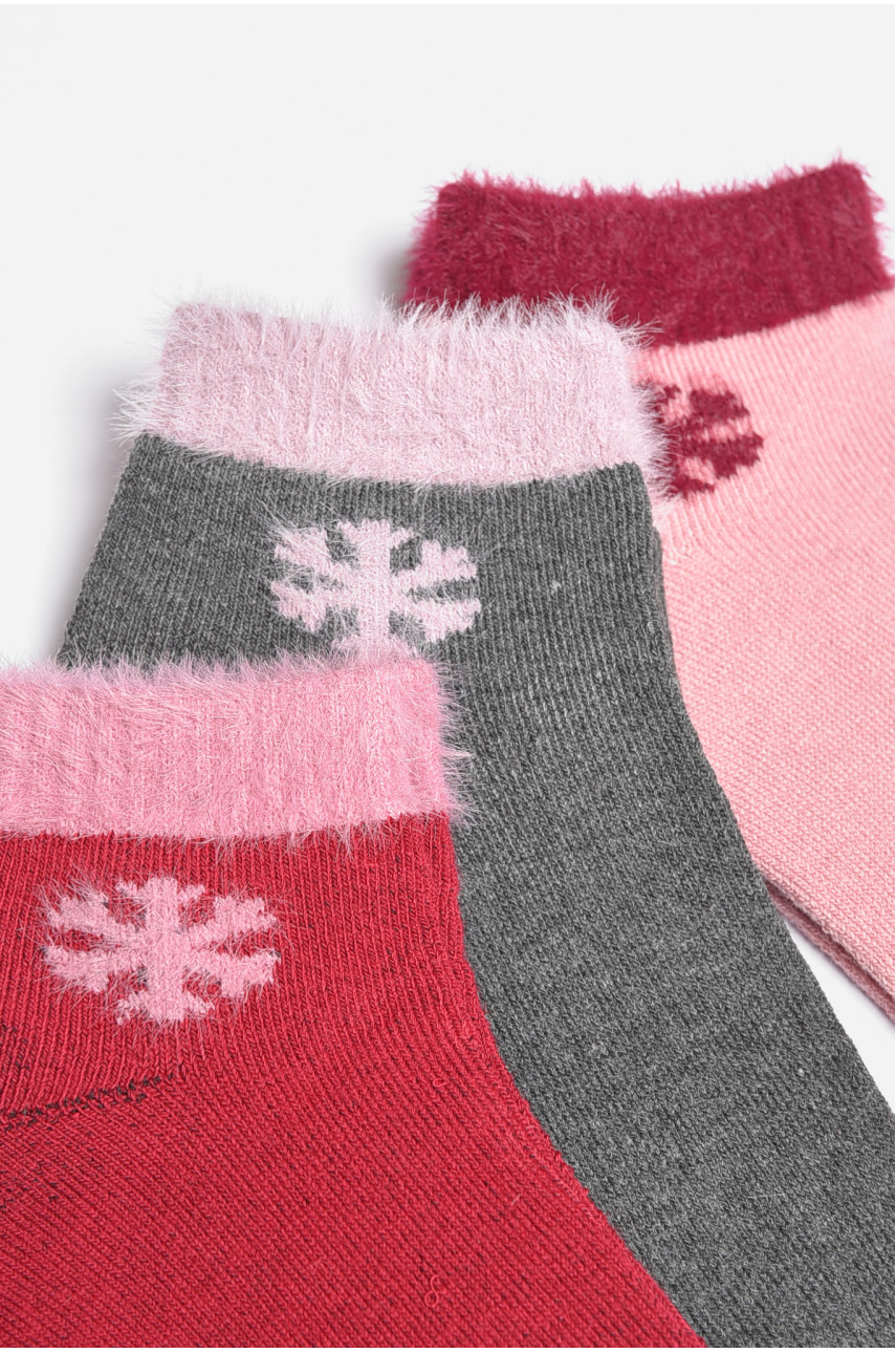 Набор носков женских махровых 3 штуки 605-4 189360
