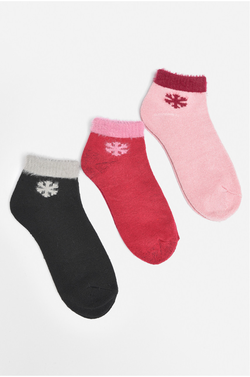 Набор носков женских махровых 3 штуки 605-4 189361
