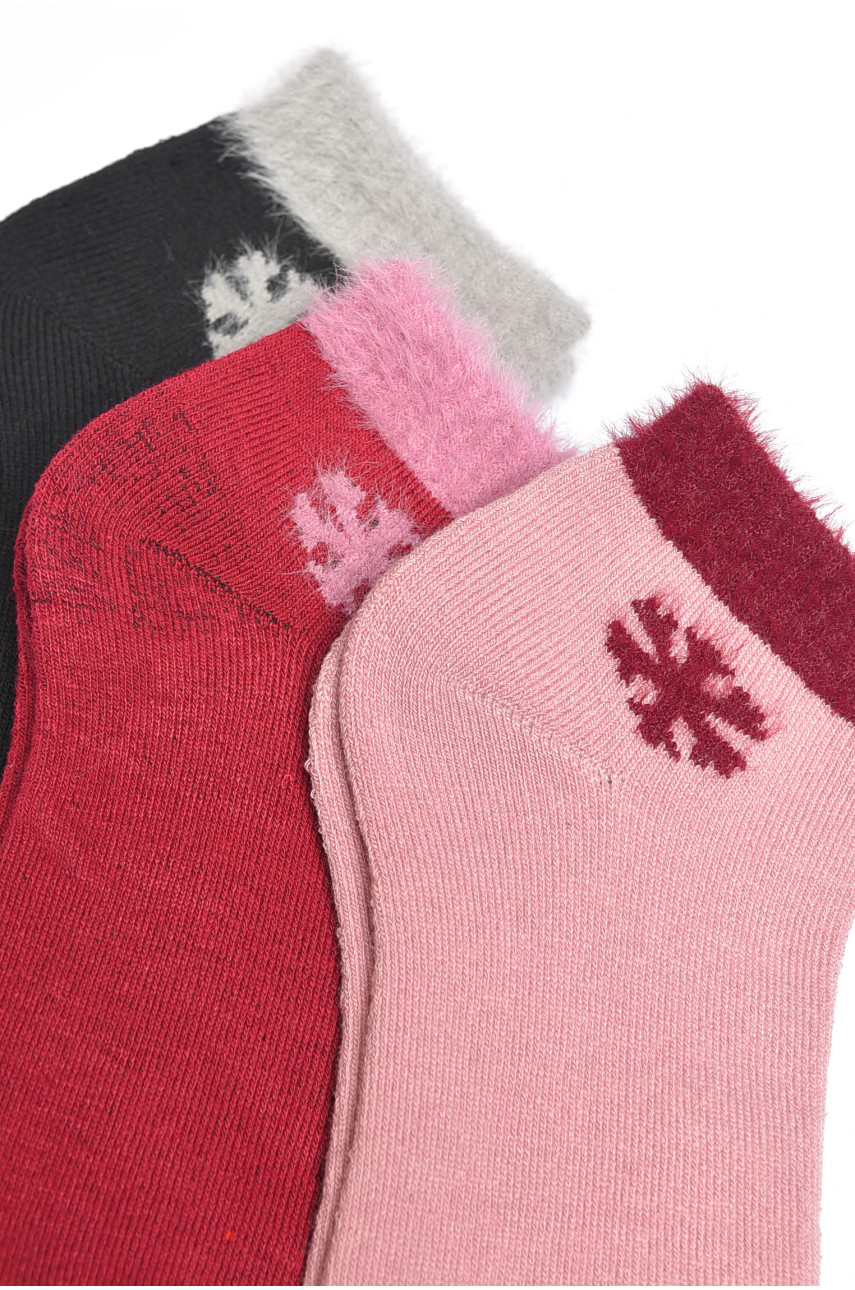 Набор носков женских махровых 3 штуки 605-4 189361