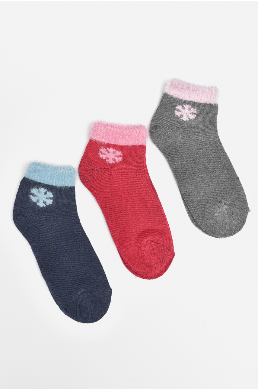 Набор носков женских махровых 3 штуки 605-4 189362