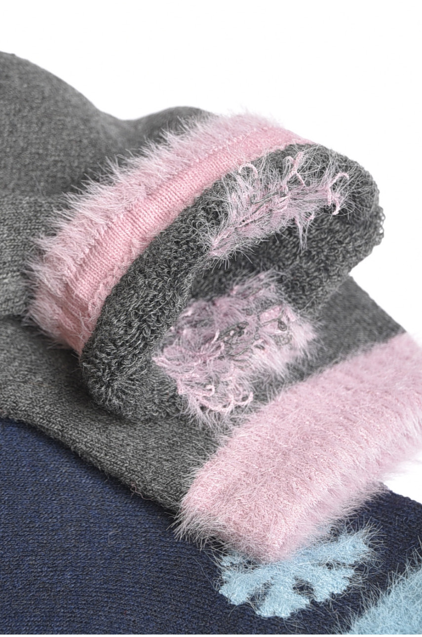 Набір шкарпеток жіночих махрових 3 штуки 605-4 189362