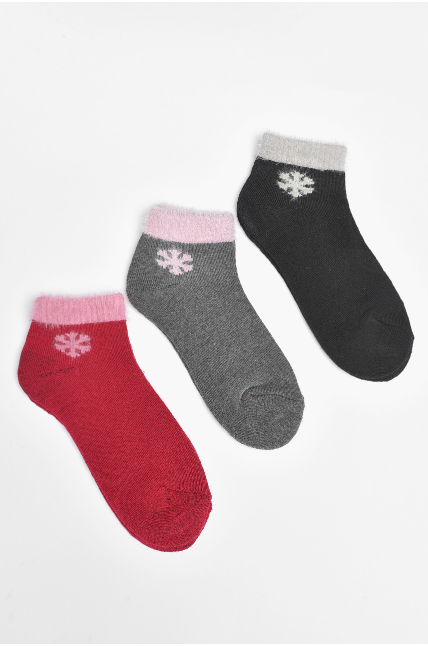 Набор носков женских махровых 3 штуки 605-4 189363