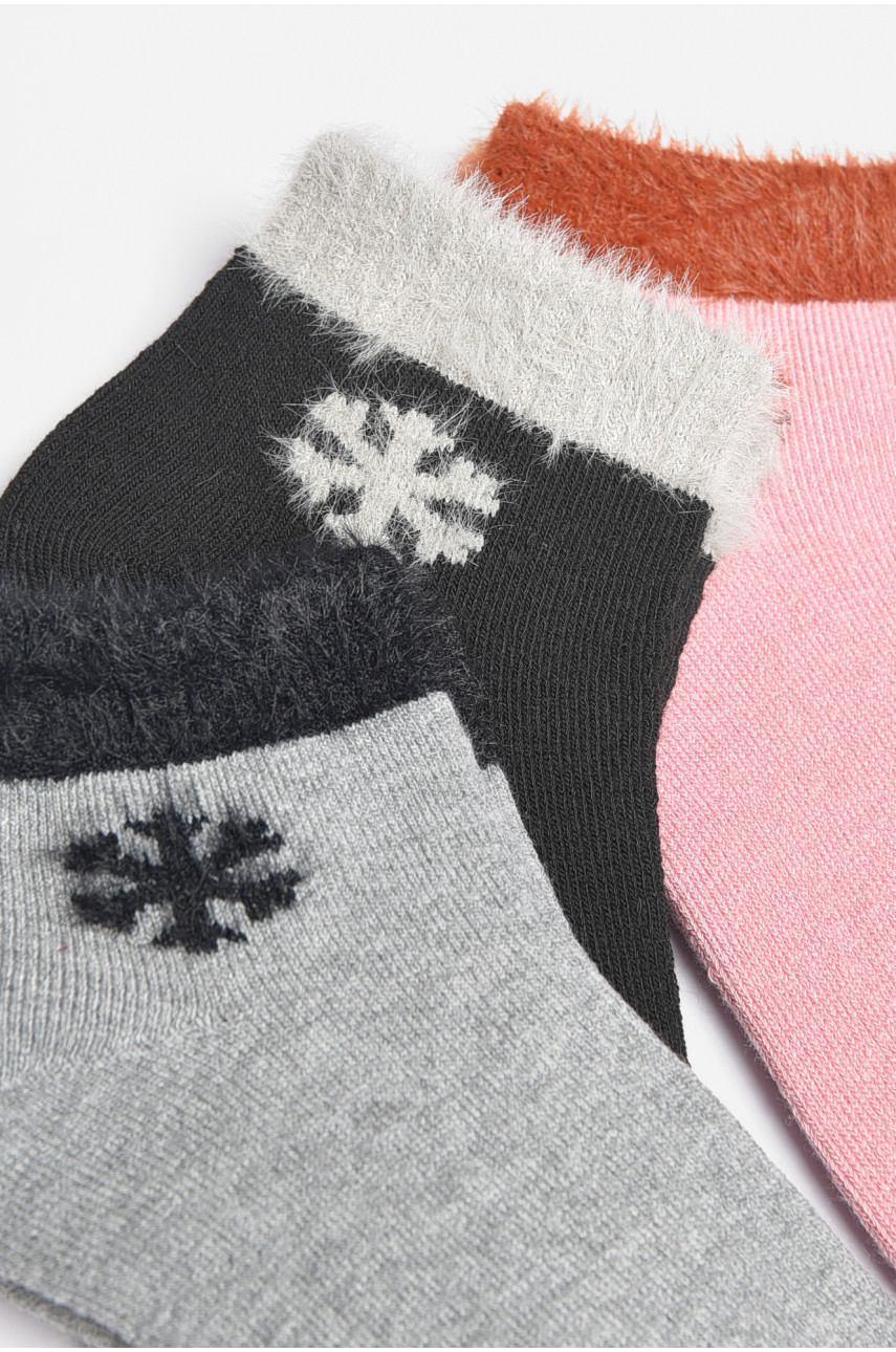 Набор носков женских махровых 3 штуки 605-4 189364