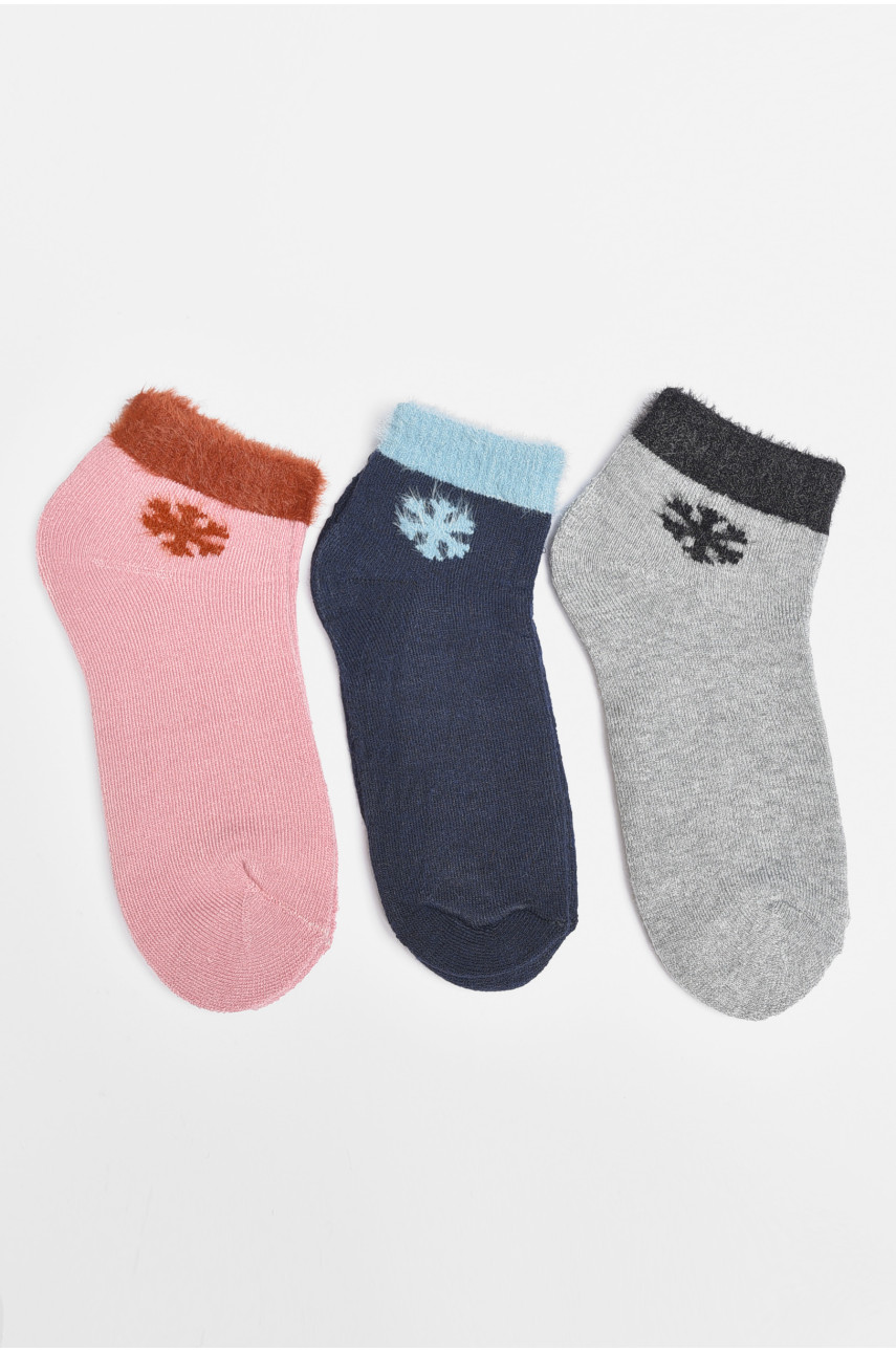Набор носков женских махровых 3 штуки 605-4 189365
