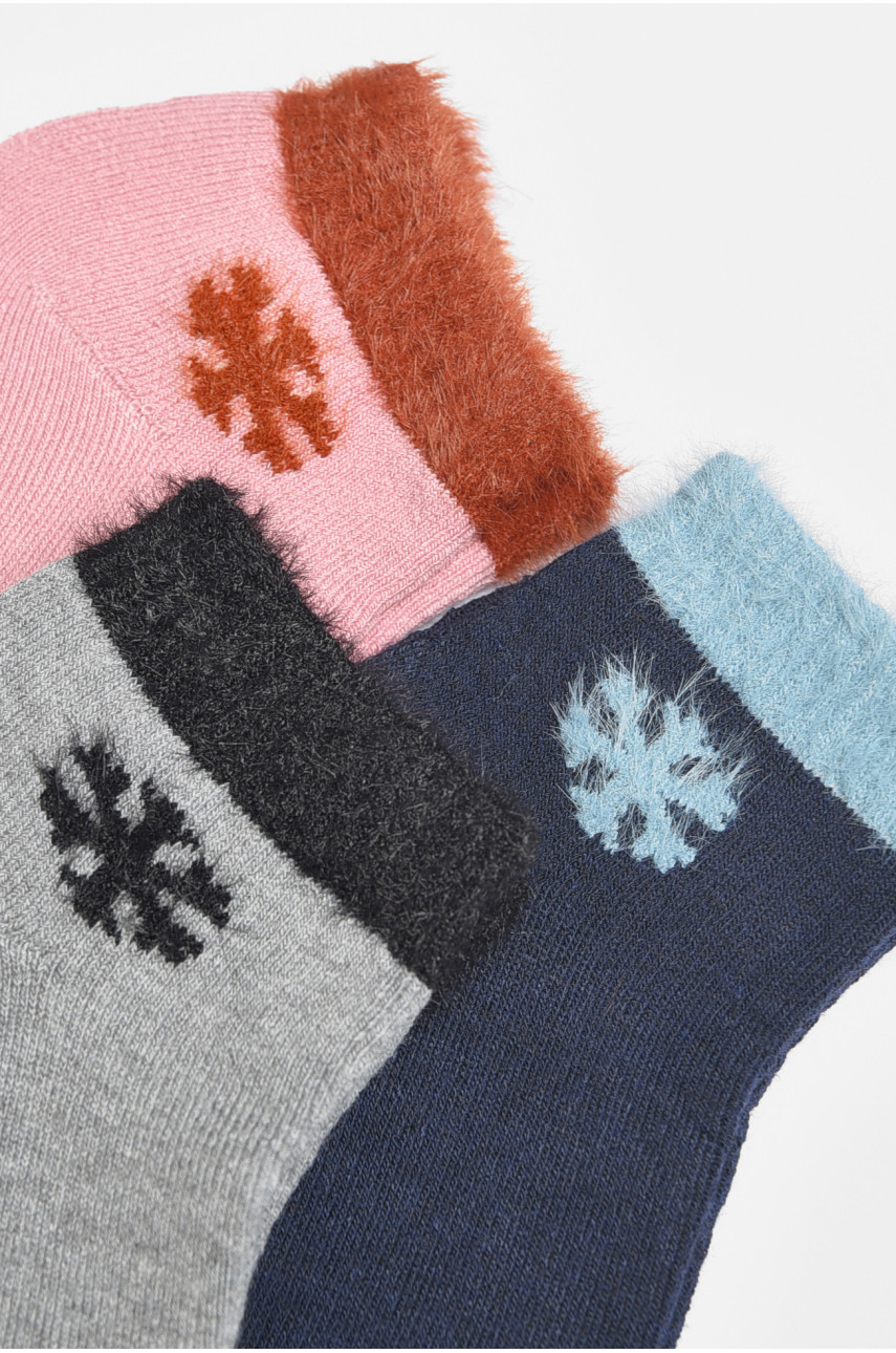 Набор носков женских махровых 3 штуки 605-4 189365