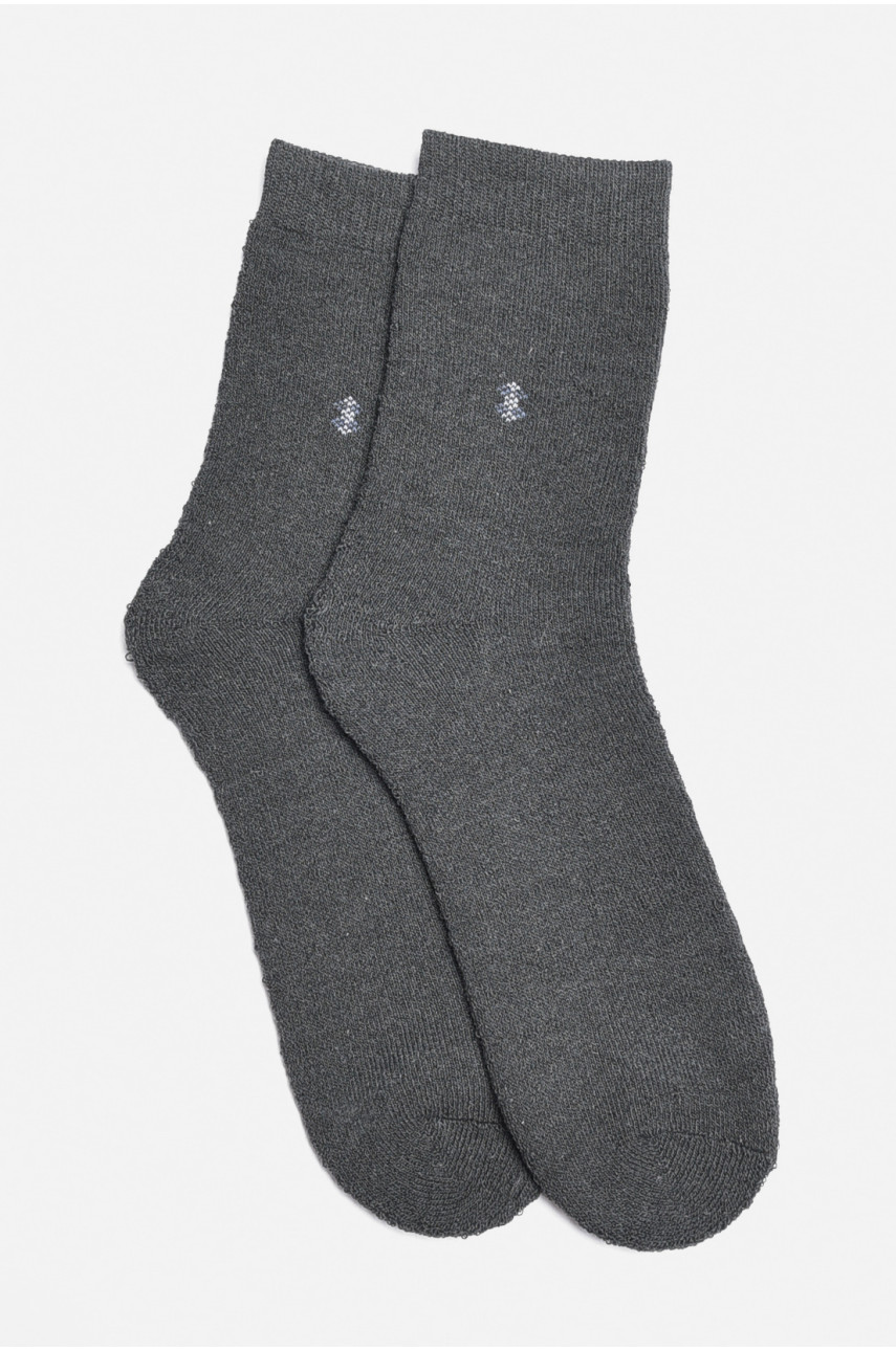 Носки мужские махровые темно-серого цвета 707-7 189388