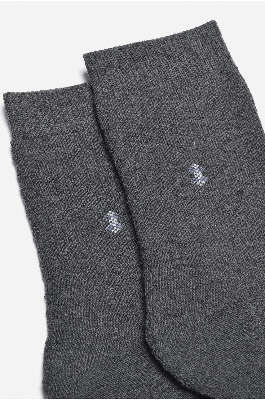 Носки мужские махровые темно-серого цвета 707-7 189388