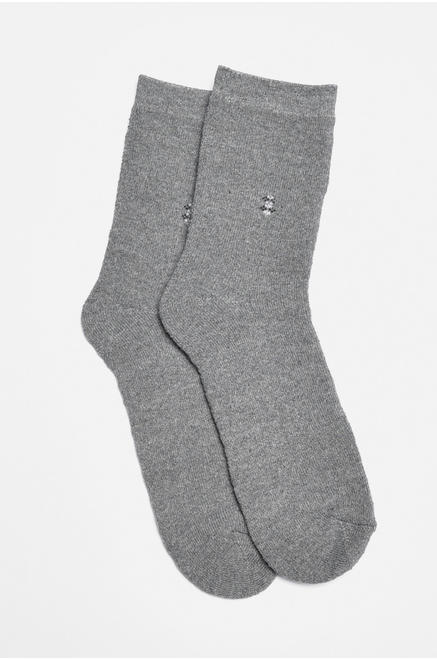 Носки мужские махровые серого цвета 707-7 189390