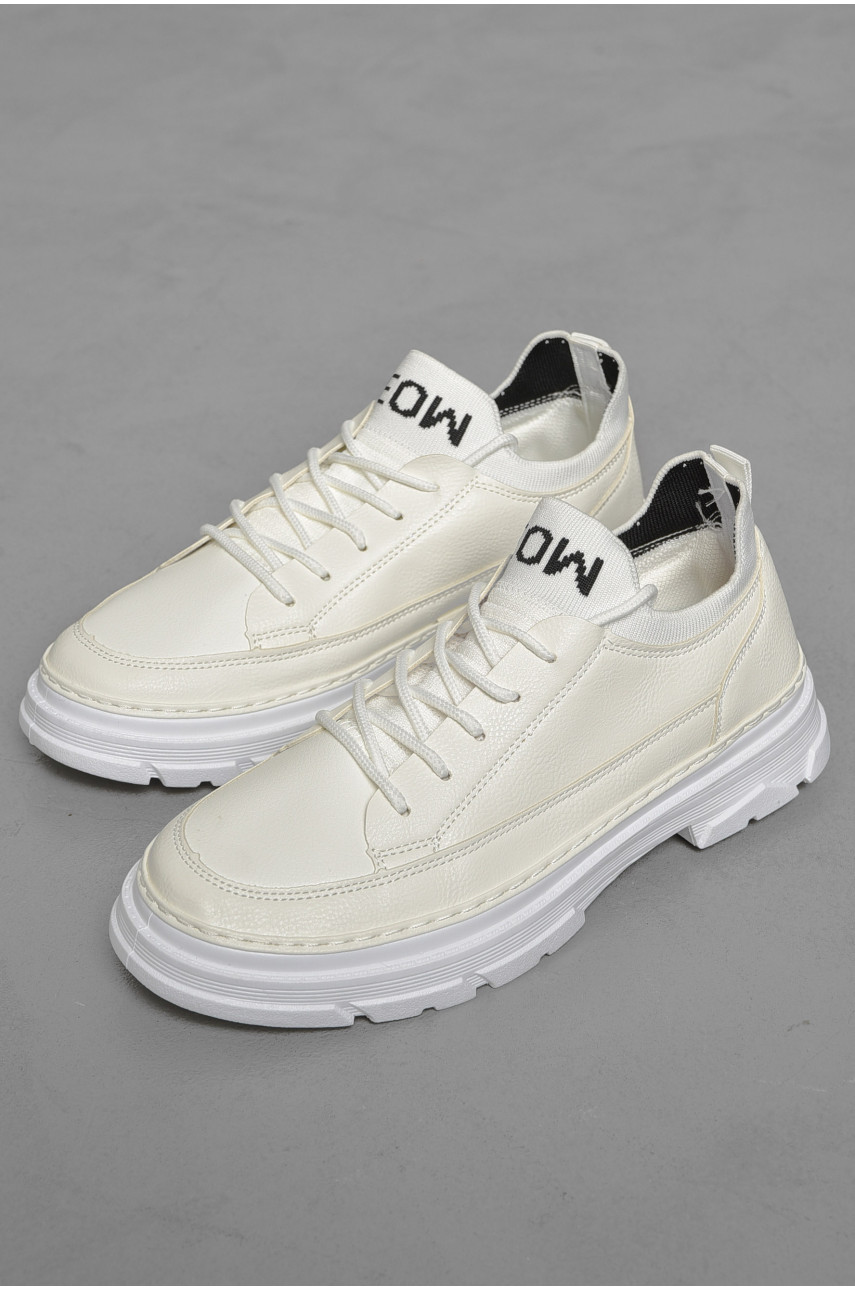 Туфлі чоловічі білого кольору Т19-2 189410